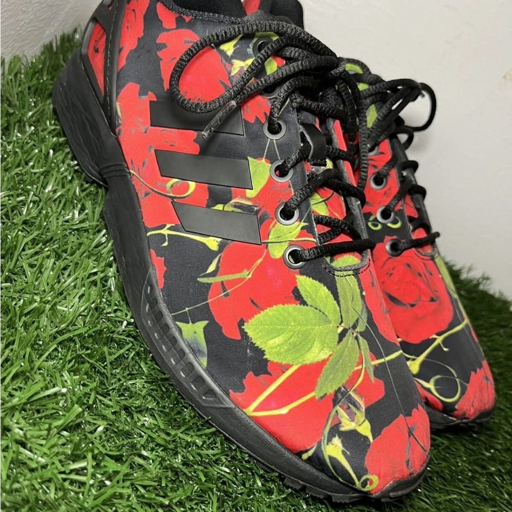 Adidas Black and Red Floral Women's Shoes